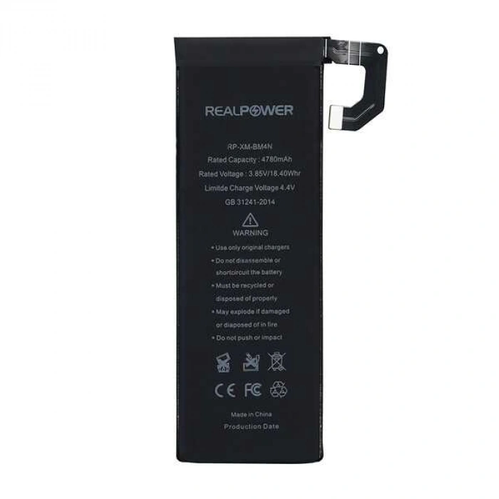RealPower Xiaomi Uyumlu Mi 10 Batarya 4780mAh Li-Polymer Uzun Ömürlü Pil