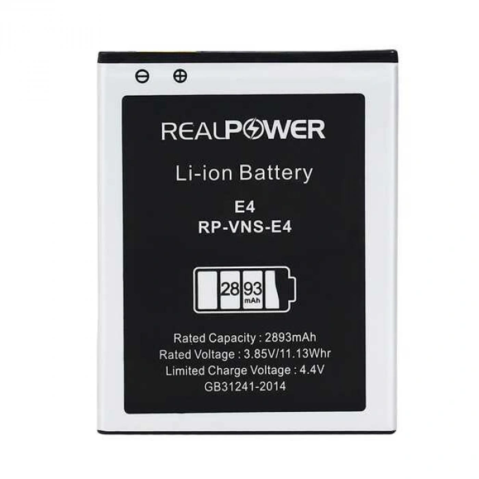 RealPower Vestel Uyumlu Venüs E4 Batarya 2893mAh Li-Polymer Uzun Ömürlü Pil