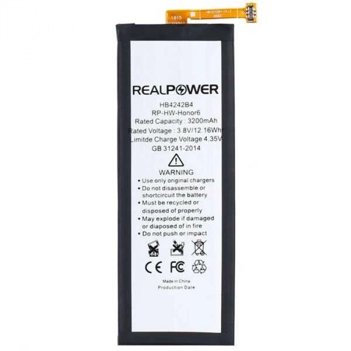 RealPower Huawei Uyumlu Honor Holly 3 Batarya 3200mAh Li-Polymer Uzun Ömürlü Pil