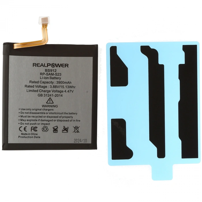 RealPower Samsung Uyumlu Galaxy S23 S912 Batarya Li-Polymer Uzun Ömürlü Pil