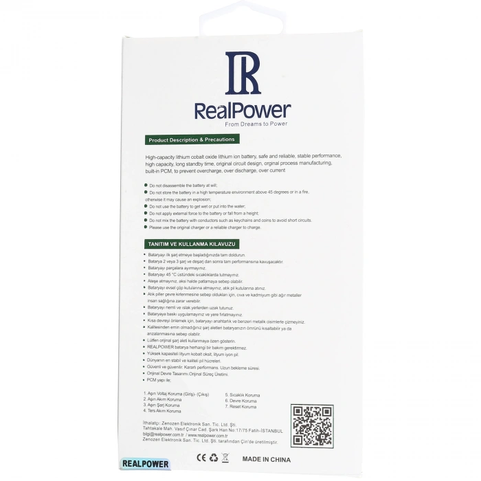 RealPower Samsung Uyumlu Galaxy S24 Ultra S928 Batarya Li-Polymer Uzun Ömürlü Pil
