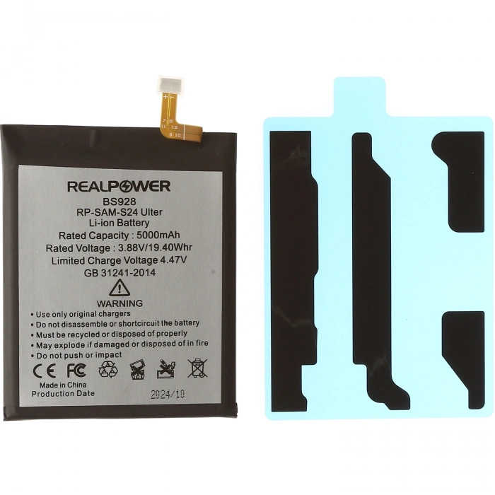 RealPower Samsung Uyumlu Galaxy S24 Ultra S928 Batarya Li-Polymer Uzun Ömürlü Pil