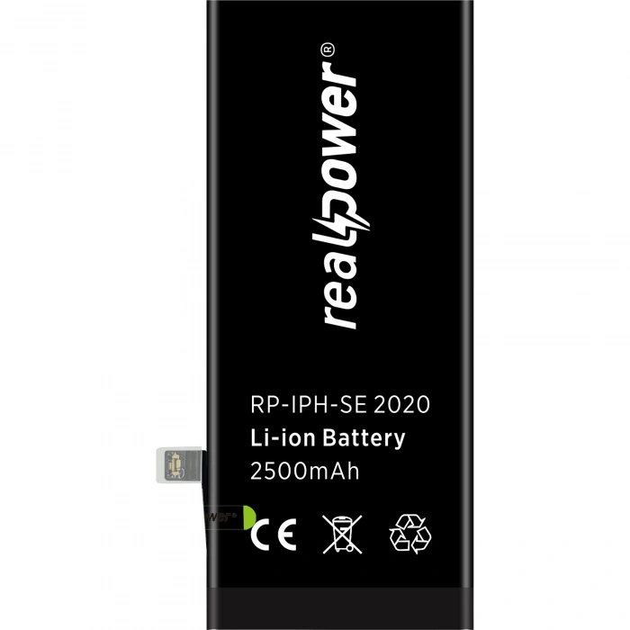 RealPower Apple Uyumlu iPhone SE 2020 Batarya 2500mAh Yüksek Kapasiteli Güçlendirilmiş Pil