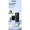 Realpower 10000mAh 22.5W Dahili Kablolu Taşınabilir Beyaz Powerbank RP-PBC1