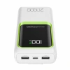 Realpower 20000mAh 22.5W Dahili Kablolu Taşınabilir Beyaz Powerbank RP-PBC2