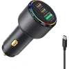 Realpower 125W Hızlı Araç Şarjı + Type-c den Type-c Kablo RP-CC125W