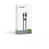 Realpower 100W USB-A to Type-C Örgülü Hızlı Şarj ve Data Kablosu 1 Metre Siyah CA-6AUCBK