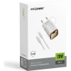 Realpower 20W GaN USB-C PD Hızlı Şarj Adaptörü Şarj Aleti ve USB-C to Lightning Hızlı Şarj Kablo Seti Beyaz TCS20WWH