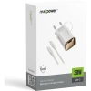 Realpower 30W GaN USB-C PD Hızlı Şarj Adaptörü Şarj Aleti ve USB-C to Lightning Hızlı Şarj Kablo Seti Beyaz TCS30WWH