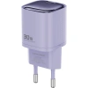 Realpower 30W GaN USB-C PD Hızlı Şarj Adaptörü Şarj Aleti ve USB-C to Lightning Hızlı Şarj Kablo Seti Mor TCS30WPU