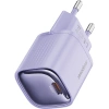 Realpower 30W GaN USB-C PD Hızlı Şarj Adaptörü Şarj Aleti ve USB-C to Lightning Hızlı Şarj Kablo Seti Mor TCS30WPU