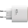 Realpower 45W GaN 3 Çıkışlı USB-C1/C2/A PD Hızlı Şarj Adaptörü Şarj Aleti ve 60W USB-C to USB-C Kablo Seti Beyaz TCS45WBK