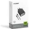 Realpower 67W GaN 3 Çıkışlı USB-C1/C2/A Dijital Göstergeli PD Hızlı Şarj Adaptörü Şarj Aleti ve 100W USB-C to USB-C Kablo Seti Siyah TCS67WBK