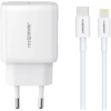 Realpower PPS 25W USB-C PD Hızlı Şarj Adaptörü Şarj Aleti ve USB-C to Lightning Hızlı Şarj Kablo Seti Beyaz TCS25WWH2