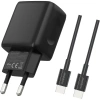 Realpower PPS 25W USB-C PD Hızlı Şarj Adaptörü Şarj Aleti ve USB-C to USB-C Hızlı Şarj Kablo Seti Siyah TCS25WBK