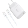 Realpower 35W GaN USB-C PD Hızlı Şarj Adaptörü Şarj Aleti ve USB-C to USB-C Hızlı Şarj Kablo Seti Beyaz TCS35WWH