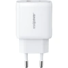 Realpower 25W PPS PD USB-C ve USB-A Çift Çıkışlı Hızlı Şarj Adaptörü Şarj Aleti Beyaz TC25WWH2