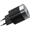 Realpower 33W GaN USB-C ve USB-A Çift Çıkışlı Dijital Göstergeli PD Hızlı Şarj Adaptörü Şarj Aleti Siyah TC33WBK