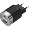 Realpower 33W GaN USB-C ve USB-A Çift Çıkışlı Dijital Göstergeli PD Hızlı Şarj Adaptörü Şarj Aleti Siyah TC33WBK