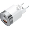 Realpower 33W GaN USB-C ve USB-A Çift Çıkışlı Dijital Göstergeli PD Hızlı Şarj Adaptörü Şarj Aleti Beyaz TC33WWH
