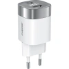 Realpower 33W GaN USB-C ve USB-A Çift Çıkışlı Dijital Göstergeli PD Hızlı Şarj Adaptörü Şarj Aleti Beyaz TC33WWH