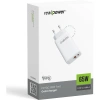Realpower 65W GaN USB-C ve USB-A Çift Çıkışlı PD Hızlı Şarj Adaptörü Şarj Aleti Beyaz TC65WWH