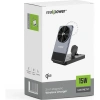 Realpower 3ü 1 Arada MagSafe Manyetik Kablosuz Hızlı Şarj Cihazı 15W Qi2 WS-15WQI2BK