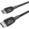 Realpower 60W USB-C to USB-C Örgülü Hızlı Şarj ve Data Kablosu 1 Metre Siyah CA-60WCCBK