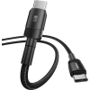 Realpower 60W USB-C to USB-C Örgülü Hızlı Şarj ve Data Kablosu 1 Metre Siyah CA-60WCCBK