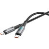 Realpower 60W USB-C to USB-C Örgülü Hızlı Şarj ve Data Kablosu 1 Metre Gri CA-60WCCGR