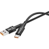 Realpower 66W USB-A to Type-C Örgülü Hızlı Şarj ve Data Kablosu 1 Metre Siyah CA-66WUCBK