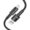 Realpower 2.4A USB-A to Lightning Örgülü Hızlı Şarj ve Data Kablosu 1 Metre Siyah CA-24AULBK2