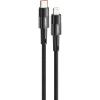 Realpower 20W USB-C to Lightning Örgülü Hızlı Şarj ve Data Kablosu 1 Metre Siyah CA-20WCLBK2