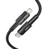 Realpower 20W USB-C to Lightning Örgülü Hızlı Şarj ve Data Kablosu 1 Metre Siyah CA-20WCLBK2