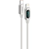 Realpower 20W USB-C to Lightning Dijital Göstergeli Örgülü Hızlı Şarj ve Data Kablosu 1 Metre Beyaz CA-20WCLWH