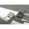 Realpower 10000mAh 22.5W Hızlı Şarj Powerbank Gri Dahili Kablolu Taşınabilir Şarj Cihazı LED Göstergeli PB10KGR