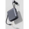 Realpower 10000mAh 22.5W Hızlı Şarj Powerbank Gri Dahili Kablolu Taşınabilir Şarj Cihazı LED Göstergeli PB10KGR