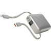 Realpower 10000mAh 22.5W Hızlı Şarj Powerbank Silver Dahili Kablolu Taşınabilir Şarj Cihazı LED Göstergeli PB10KSL