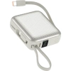 Realpower 10000mAh 22.5W Hızlı Şarj Powerbank Silver Dahili Kablolu Taşınabilir Şarj Cihazı LED Göstergeli PB10KSL