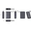 Realpower 20000mAh 22.5W Hızlı Şarj Powerbank Gri Dahili Kablolu Taşınabilir Şarj Cihazı LED Göstergeli PB20KGR