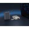Realpower 20000mAh 22.5W Hızlı Şarj Powerbank Gri Dahili Kablolu Taşınabilir Şarj Cihazı LED Göstergeli PB20KGR