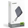 Realpower 20000mAh 22.5W Hızlı Şarj Powerbank Gri Dahili Kablolu Taşınabilir Şarj Cihazı LED Göstergeli PB20KGR
