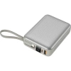 Realpower 20000mAh 22.5W Hızlı Şarj Powerbank Silver Dahili Kablolu Taşınabilir Şarj Cihazı LED Göstergeli PB20KSL