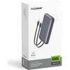 Realpower 10000mAh 22.5W Hızlı Şarj Powerbank Gri Dahili Kablolu Taşınabilir Şarj Cihazı LED Göstergeli PB10KGR2