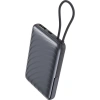 Realpower 10000mAh 22.5W Hızlı Şarj Manyetik MagSafe Powerbank Gri Dahili Kablolu Taşınabilir Şarj Cihazı LED Göstergeli PB10KGR3