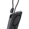 Realpower 10000mAh 22.5W Hızlı Şarj Manyetik MagSafe Powerbank Gri Dahili Kablolu Taşınabilir Şarj Cihazı LED Göstergeli PB10KGR3