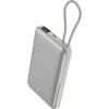 Realpower 10000mAh 22.5W Hızlı Şarj Manyetik MagSafe Powerbank Silver Dahili Kablolu Taşınabilir Şarj Cihazı LED Göstergeli PB10KSL3