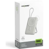 Realpower 10000mAh 22.5W Hızlı Şarj Manyetik MagSafe Powerbank Silver Dahili Kablolu Taşınabilir Şarj Cihazı LED Göstergeli PB10KSL3