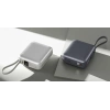 Realpower 10000mAh 22.5W Hızlı Şarj Powerbank Gri Dahili Kablolu Taşınabilir Şarj Cihazı LED Göstergeli PB10KGR