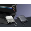 Realpower 10000mAh 22.5W Hızlı Şarj Manyetik MagSafe Powerbank Silver Dahili Kablolu Taşınabilir Şarj Cihazı LED Göstergeli PB10KSL3